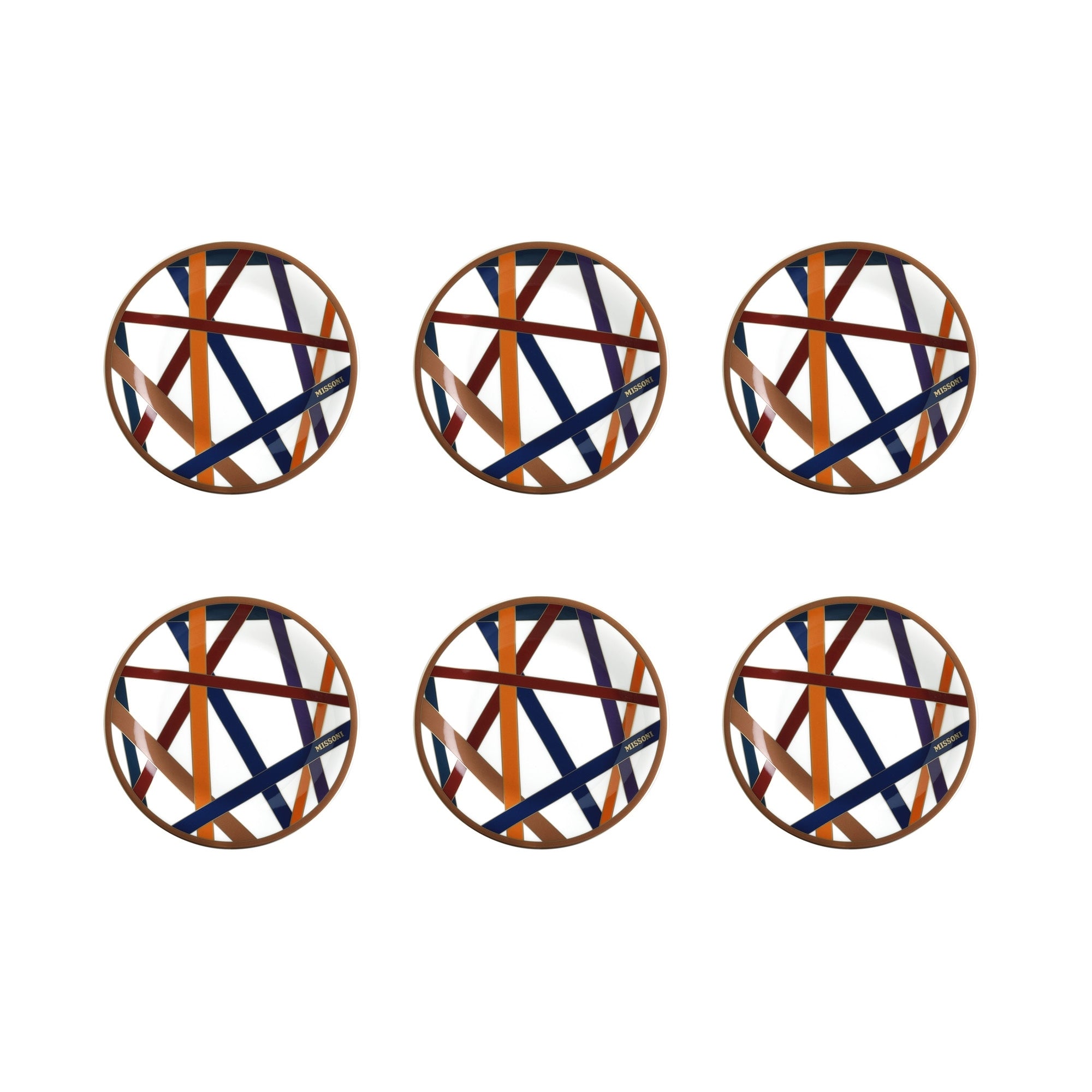 MISSONI - PANE/BREAD or BUTTER PLATES - Ø 15.5 cm - SET 6 PCS